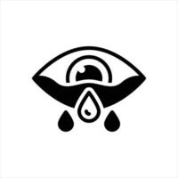 Solid icon cry vector