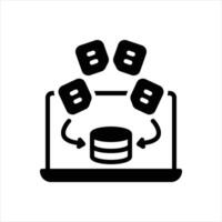 Solid icon data-collection vector