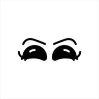 Solid icon closed-eye vector