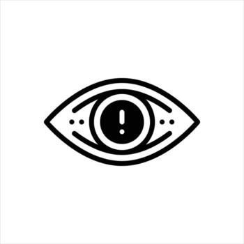 Solid icon eye-mark vector