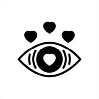 Solid icon love vector