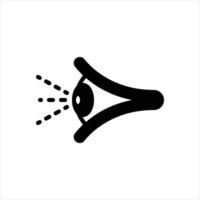 Solid icon open-eye vector