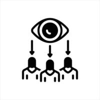 Solid icon supervision vector