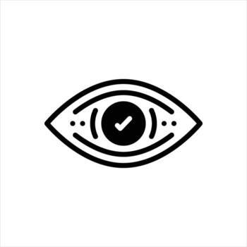 Solid icon optic vector