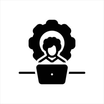 Solid service icon vector