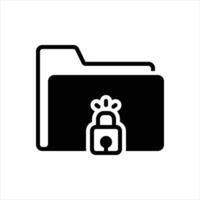 Solid icon locked vector