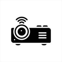 Solid icon projector vector