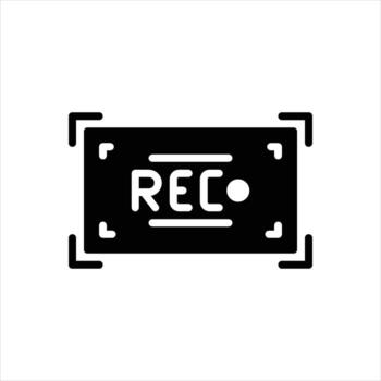 Solid icon rec vector