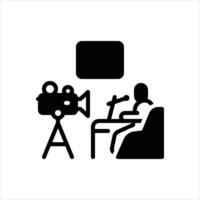Solid icon recording vector
