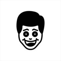 Solid icon joyful vector
