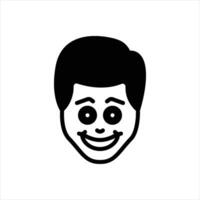 Solid icon happy vector