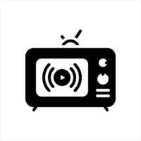 Solid icon streaming vector