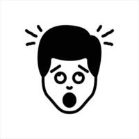 Solid icon shocked vector