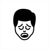 Solid icon tired vector