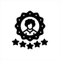 Solid icon experience vector