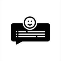 Solid icon feedback vector