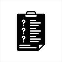 Solid icon inquiry vector