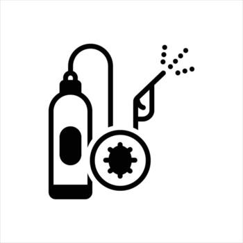 sólido icono control de plagas vector