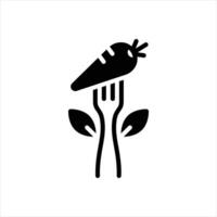 Solid icon vegan vector