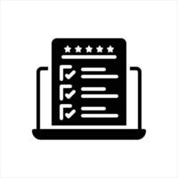 Solid icon web-survey vector
