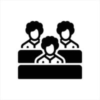Solid icon participant vector