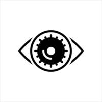 Solid icon vision vector