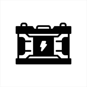 Solid icon battery vector