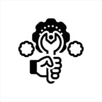 Solid icon fixing vector