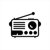 Solid icon radio vector