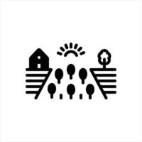 Solid icon farm vector