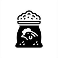 Solid icon feeding vector