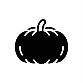Solid icon pumpkin vector