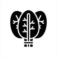 Solid icon spinach vector