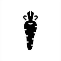 Solid icon carrot vector