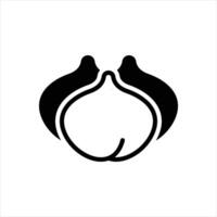 Solid icon chickpeas vector