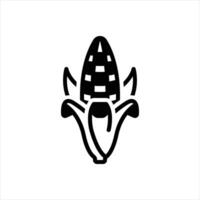 Solid icon corn vector
