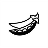 Solid icon peas vector