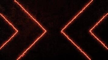 Burning Fire Lines on Rusty Metal Background 4K Loop Animation video