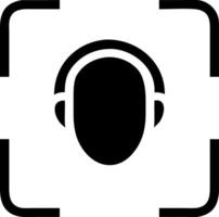 Face Detection Technology Icon Digital Ai Security System vector