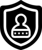User Avatar in Shield for Profile Protection and Security vector