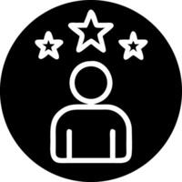 Employee Recognition Icon with Stars in Circle Illustration vector