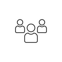 Users Minimalistic Sign for Web and Graphic Design, Apps, Banners, Social Network and Cards vector