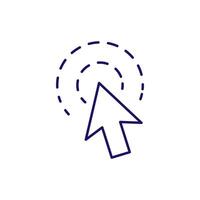 Cursor Outline Linear Symbol for Graphic and Web Design, Apps, Adverts, Various Cards vector