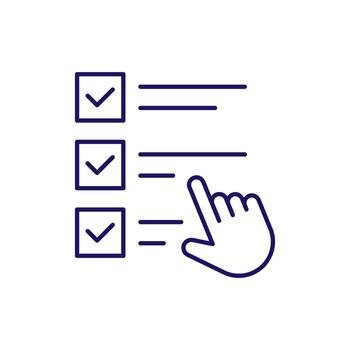 cursor y menú minimalista lineal pictograma para web y gráfico diseño, aplicaciones, pancartas, social red y tarjetas vector