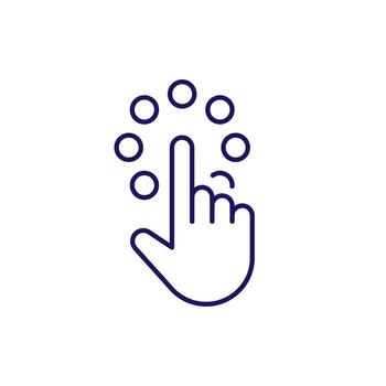 cursor y opciones minimalista Delgado línea icono para web y gráfico diseño, aplicaciones, pancartas, social red y tarjetas vector