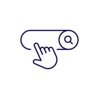 Cursor by Search Box Outline Picture for Graphics and Web Design, Apps, Adverts, Various Cards vector