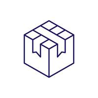 Line image of Delivery Box for Graphics, Concept, Apps vector