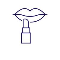 Lipstick Outline Linear Image for Graphic and Web Design, Apps, Adverts, Various Cards vector