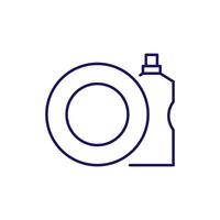 Line image of Dishwash for Graphics, Concept, Apps vector