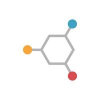 Flat Picture of Chemical Compound, Atom, Molecule for Graphics vector